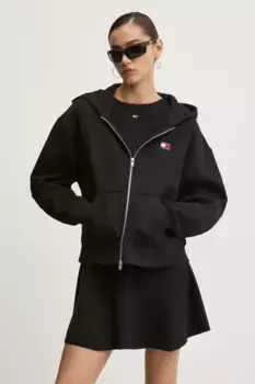 Хлопковая толстовка Tommy Jeans, черный