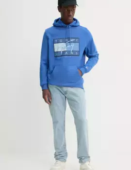 Хлопковая толстовка Tommy Jeans, фиолетовый