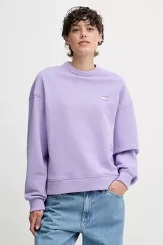 Хлопковая толстовка Tommy Jeans, фиолетовый