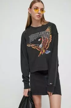 Хлопковая толстовка Tommy Jeans, серый