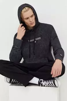 Хлопковая толстовка Tommy Jeans, серый