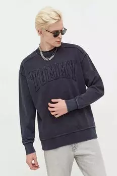 Хлопковая толстовка Tommy Jeans, серый