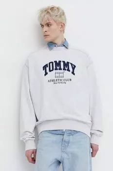 Хлопковая толстовка Tommy Jeans, серый