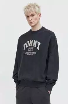 Хлопковая толстовка Tommy Jeans, серый