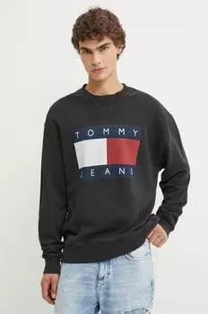 Хлопковая толстовка Tommy Jeans, серый