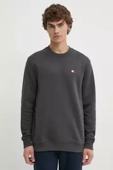Хлопковая толстовка Tommy Jeans, серый