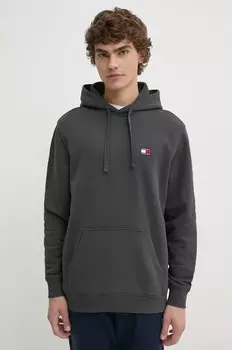 Хлопковая толстовка Tommy Jeans, серый