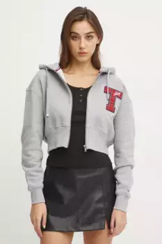 Хлопковая толстовка Tommy Jeans, серый