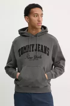Хлопковая толстовка Tommy Jeans, серый