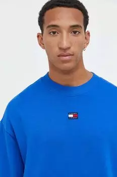 Хлопковая толстовка Tommy Jeans, синий