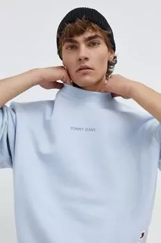 Хлопковая толстовка Tommy Jeans, синий
