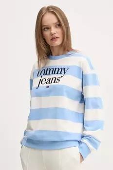 Хлопковая толстовка Tommy Jeans, синий