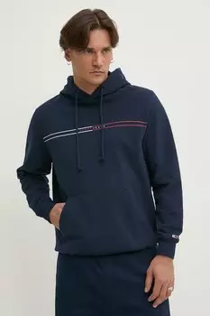 Хлопковая толстовка Tommy Jeans, темно-синий