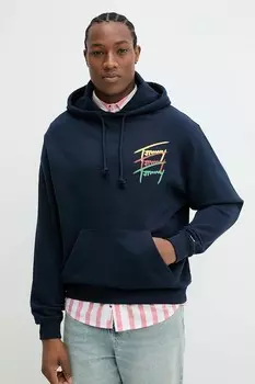 Хлопковая толстовка Tommy Jeans, темно-синий