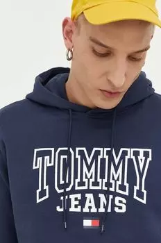 Хлопковая толстовка Tommy Jeans, темно-синий