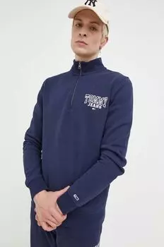 Хлопковая толстовка Tommy Jeans, темно-синий