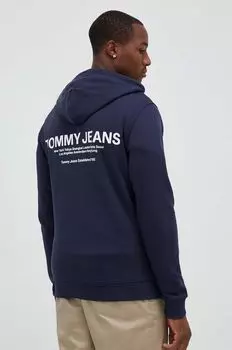 Хлопковая толстовка Tommy Jeans, темно-синий