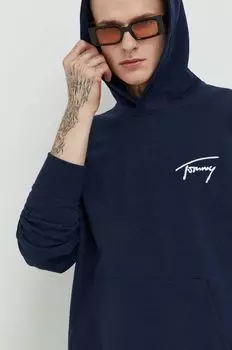 Хлопковая толстовка Tommy Jeans, темно-синий