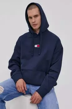 Хлопковая толстовка Tommy Jeans, темно-синий