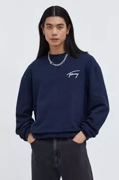 Хлопковая толстовка Tommy Jeans, темно-синий