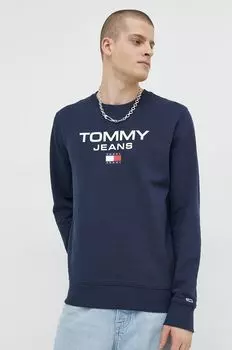 Хлопковая толстовка Tommy Jeans, темно-синий
