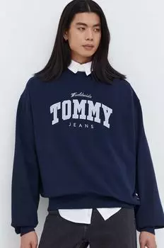 Хлопковая толстовка Tommy Jeans, темно-синий