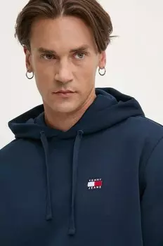 Хлопковая толстовка Tommy Jeans, темно-синий