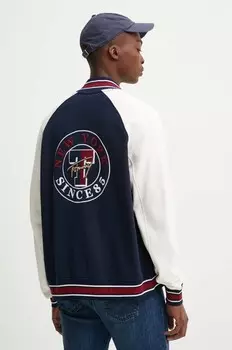 Хлопковая толстовка Tommy Jeans, темно-синий