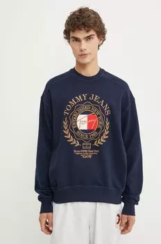 Хлопковая толстовка Tommy Jeans, темно-синий