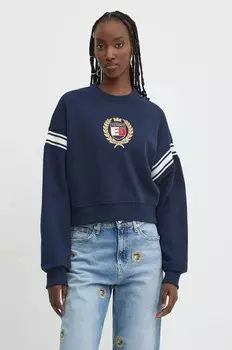 Хлопковая толстовка Tommy Jeans, темно-синий
