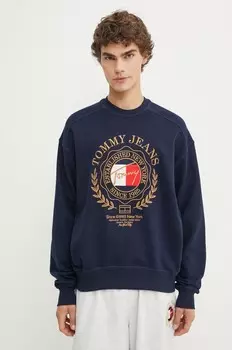 Хлопковая толстовка Tommy Jeans, темно-синий