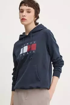 Хлопковая толстовка Tommy Jeans, темно-синий
