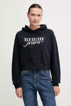 Хлопковая толстовка Tommy Jeans, темно-синий