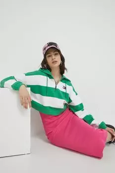 Хлопковая толстовка Tommy Jeans, зеленый