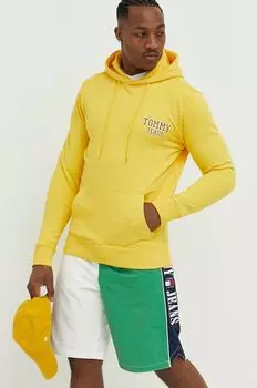 Хлопковая толстовка Tommy Jeans, желтый