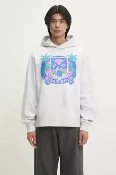 Хлопковая толстовка Tropical Crest Popover Hood Billionaire Boys Club, серый
