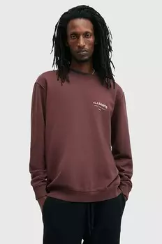 Хлопковая толстовка UNDERGROUND Allsaints, бордовый