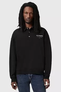 Хлопковая толстовка UNDERGROUND Allsaints, черный