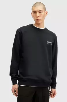 Хлопковая толстовка UNDERGROUND Allsaints, черный