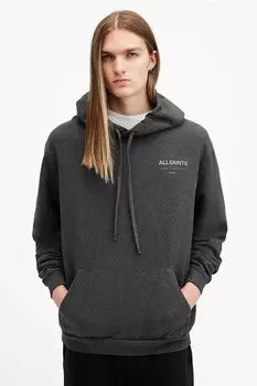 Хлопковая толстовка UNDERGROUND Allsaints, серый