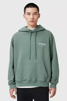 Хлопковая толстовка UNDERGROUND Allsaints, зеленый