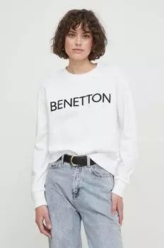 Хлопковая толстовка United Colors of Benetton, белый