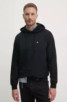 Хлопковая толстовка United Colors of Benetton, черный