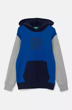 Хлопковая толстовка United Colors of Benetton для мальчиков и девочек, синий