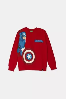 Хлопковая толстовка United Colors of Benetton для мальчиков и девочек, красный