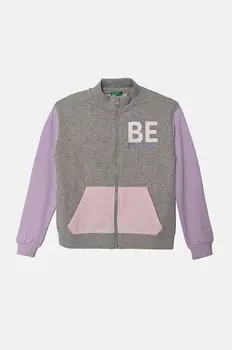 Хлопковая толстовка United Colors of Benetton для мальчиков и девочек, серый