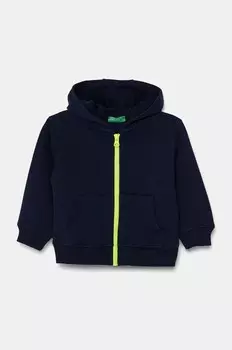 Хлопковая толстовка United Colors of Benetton для мальчиков и девочек, темно-синий