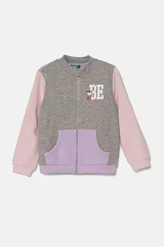 Хлопковая толстовка United Colors of Benetton для мальчиков и девочек, серый