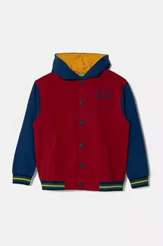 Хлопковая толстовка United Colors of Benetton для мальчиков и девочек, гранатовый