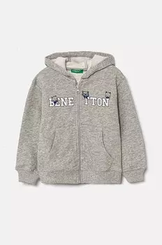 Хлопковая толстовка United Colors of Benetton для мальчиков и девочек, серый